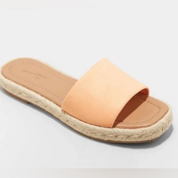 Universal Thread Women's Maren Square Toe Espadrille Slide Sandals Size 7.5 - Picture 1 of 10